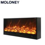 1150mm Wall Mantel Heating Electric Fireplace Fabricated Logs Adjustable