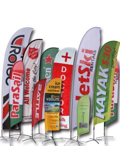 China Aluminum Advertising Beach Flag Banner / Custom Made Flags And Banners wholesale