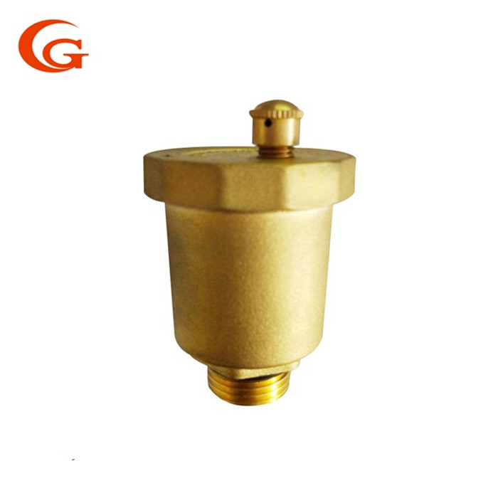 1/2'' Brass Air Vent Valve , CNC Brass Gas Shut Off Valve