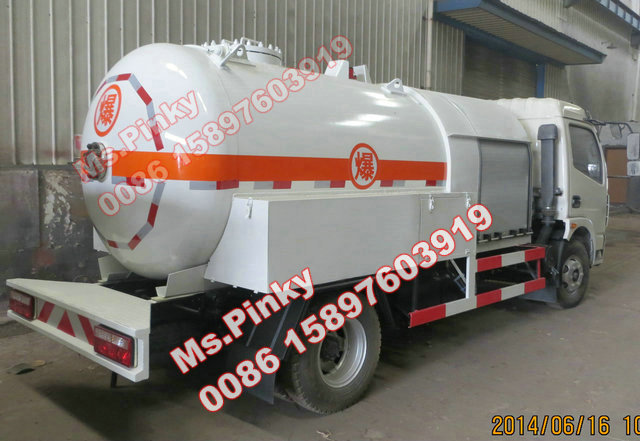 5000Liters to 5500Liters Propane Delivery Trucks Dongfeng Dolika DFAC Propane Bobtail Tanker Trucks by Manufacturer Sales