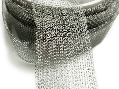 Monel 400 / Inconel 600 Knitted Metal Mesh Wire Dia 0.1 - 0.3mm For EMI Shielding