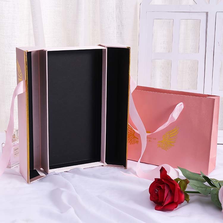 Empty Magnetic Gift Custom Paper Packaging Box With Double Door Presentation
