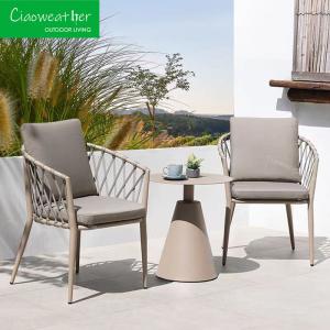 China Waterproof Cushion Hotel Outdoor Metal Side Table for Modern Design Style Garden Patio Aluminum Furniture wholesale