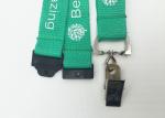 Mint Green Lanyard / Screen Printed Lanyards With Environmental Protection