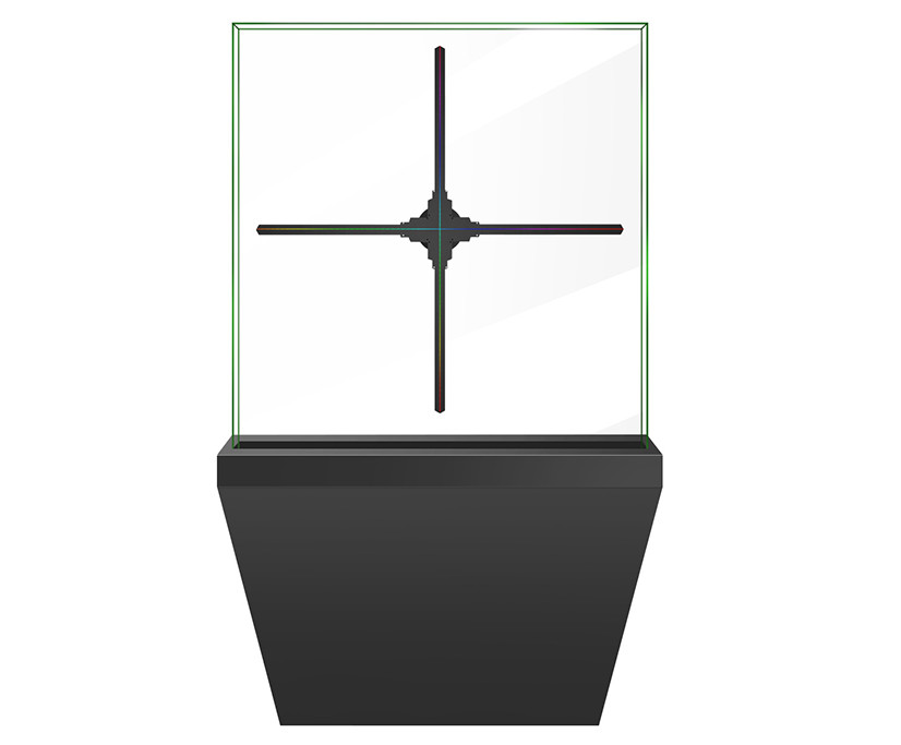 100cm Black Holographic Projection Screen High Resolution With PC + Aluminum Material