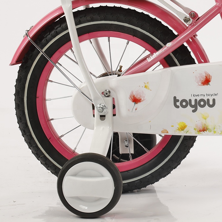 Customization 12 14 16 18 Inch Children Bike With Training Wheels And Color Matching Plastic Basket