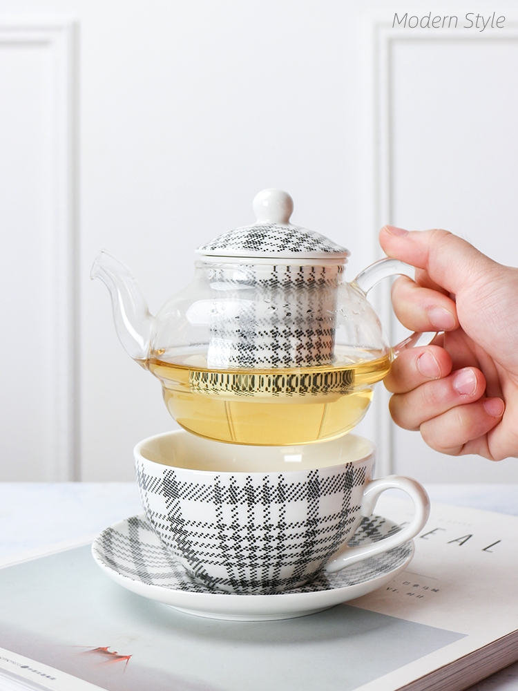 Custom Logo Artwork Ceramic Coffee Serving Stackable Pot And Cup Saucer For One Set