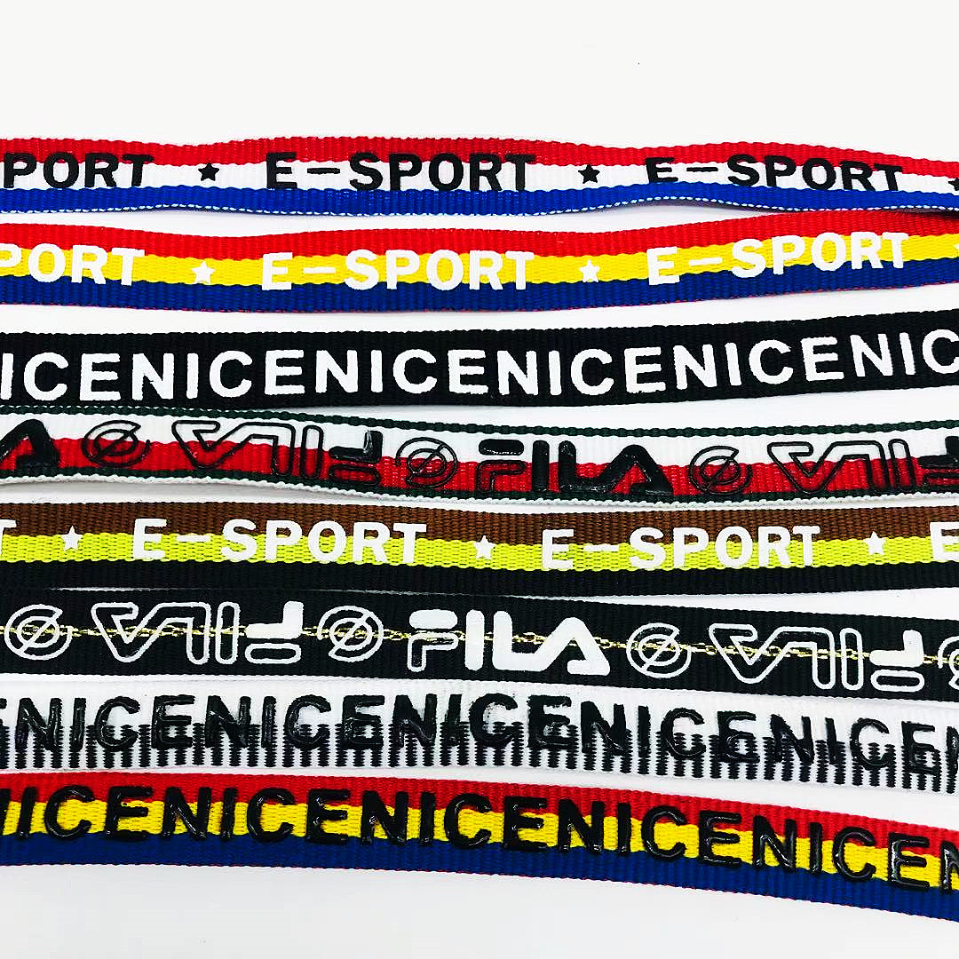 Custom printed logo wide sublimation shoelace elastic trimming for garment silicone non slip custom colorful shoelace for shoes