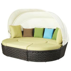 China Wicker Garden Powder Coating Aluminium Frame Outdoor Sunbed wholesale