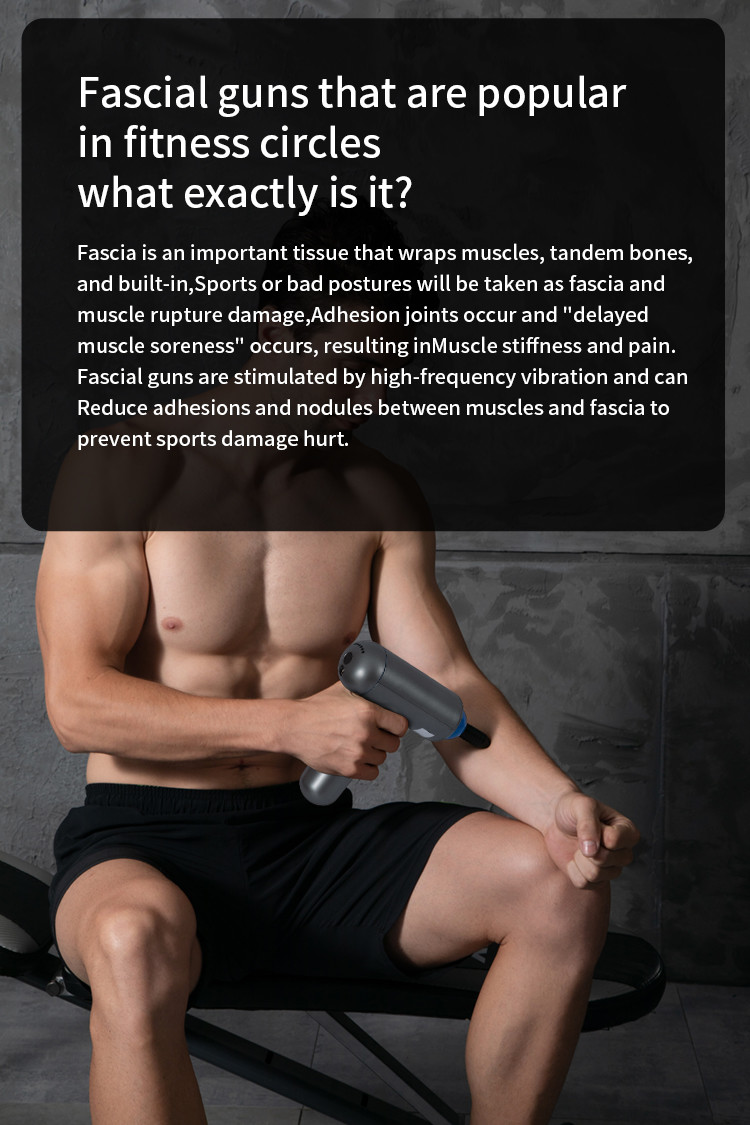 12V Adjustable Fascia Massage Gun Handheld For Deep Muscle Tissue