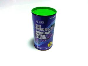 China Cylindroid Painted Metal Tin Container For Calcium Powder Packaging wholesale