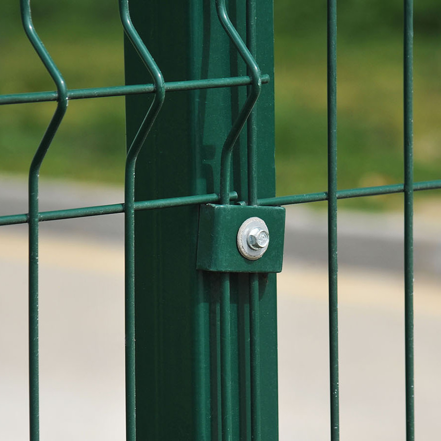 Galvanized Steel 3D Curved Security Welded Fence Panels 50x200mm 50x150mm