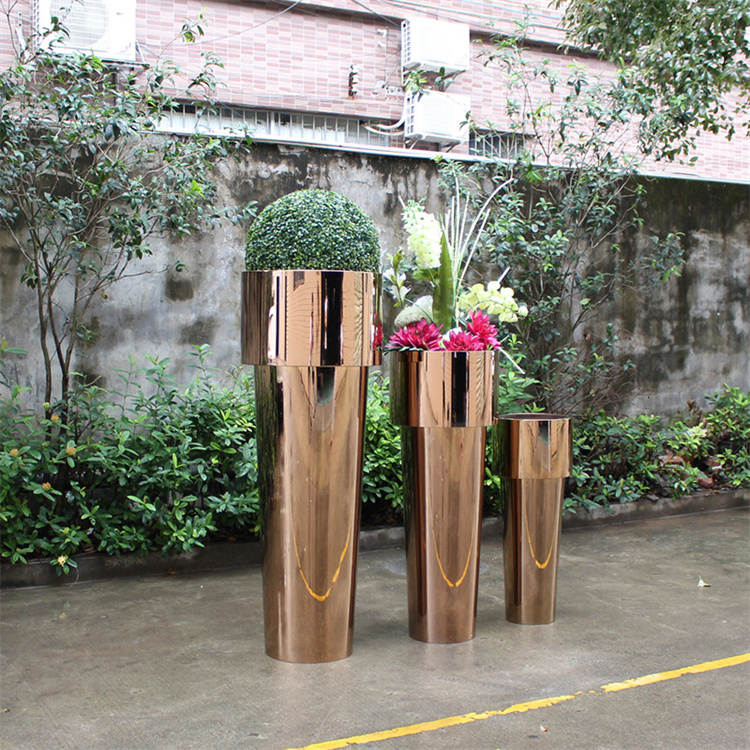 Customizable garden pillar leizisure flower pots unique planters