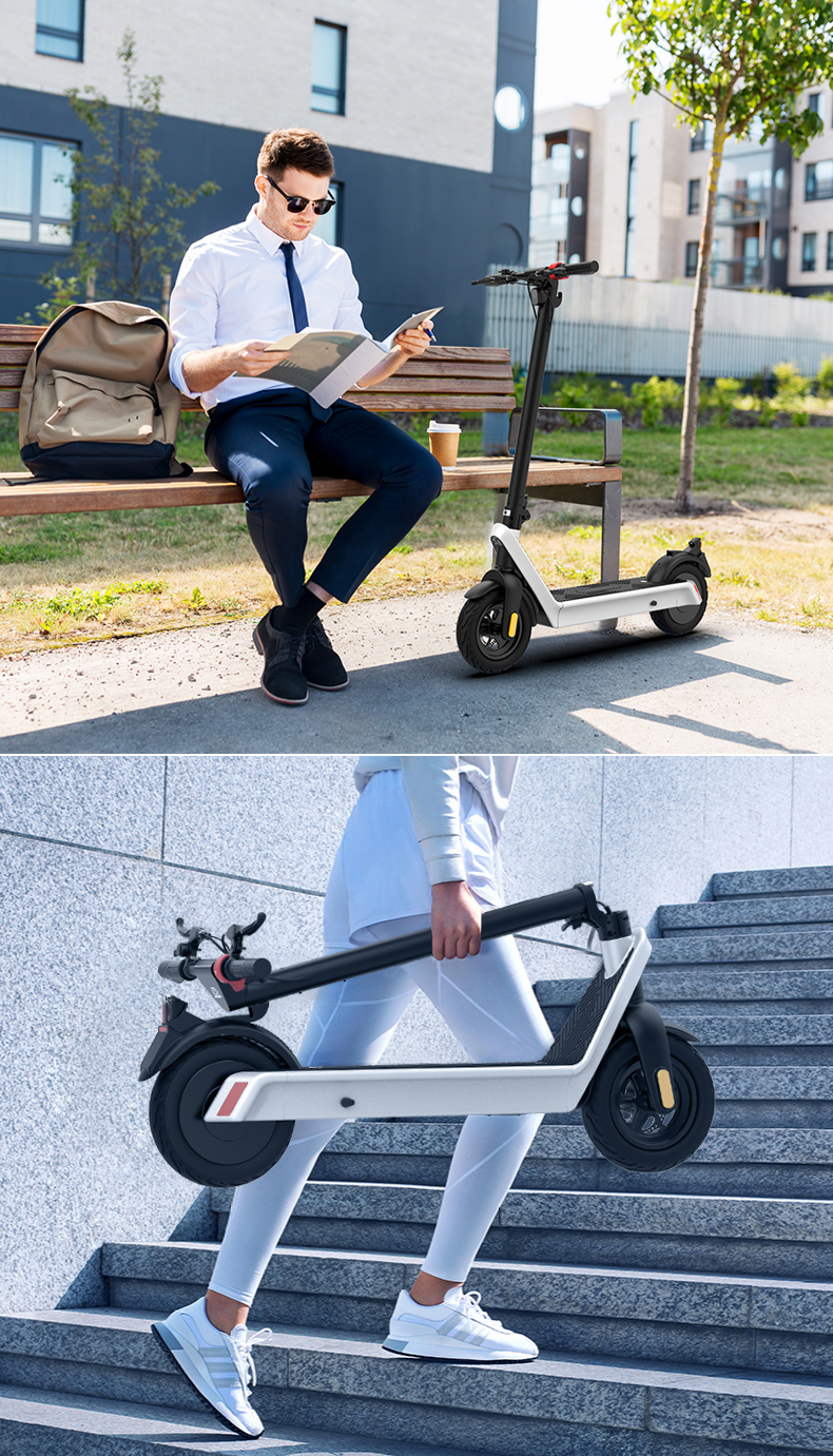 X9 E-scooter Folding Electric Scooter 16.5Ah 850w 10inch Long Range Motorcycle Charger DC42V/2A Waterproof level IP54 EU US Warehouse