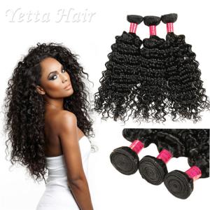 China Peruvian Virgin Curly Hair Extensions / Soft 100% Human Hair Wefts wholesale