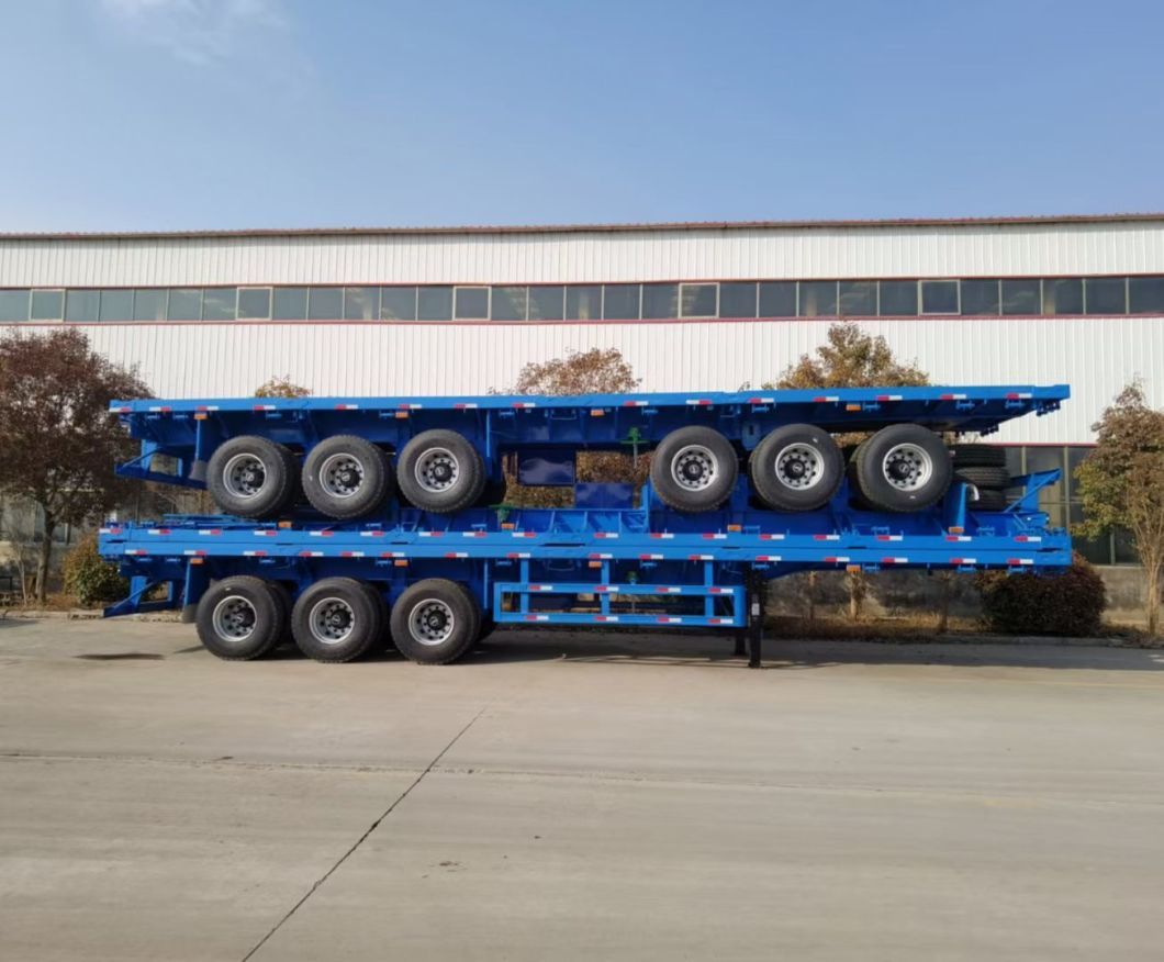 40 Ton 60 Tons Capacity 3 Axles 40FT Container Transport Platform Flatbed Semi Trailer