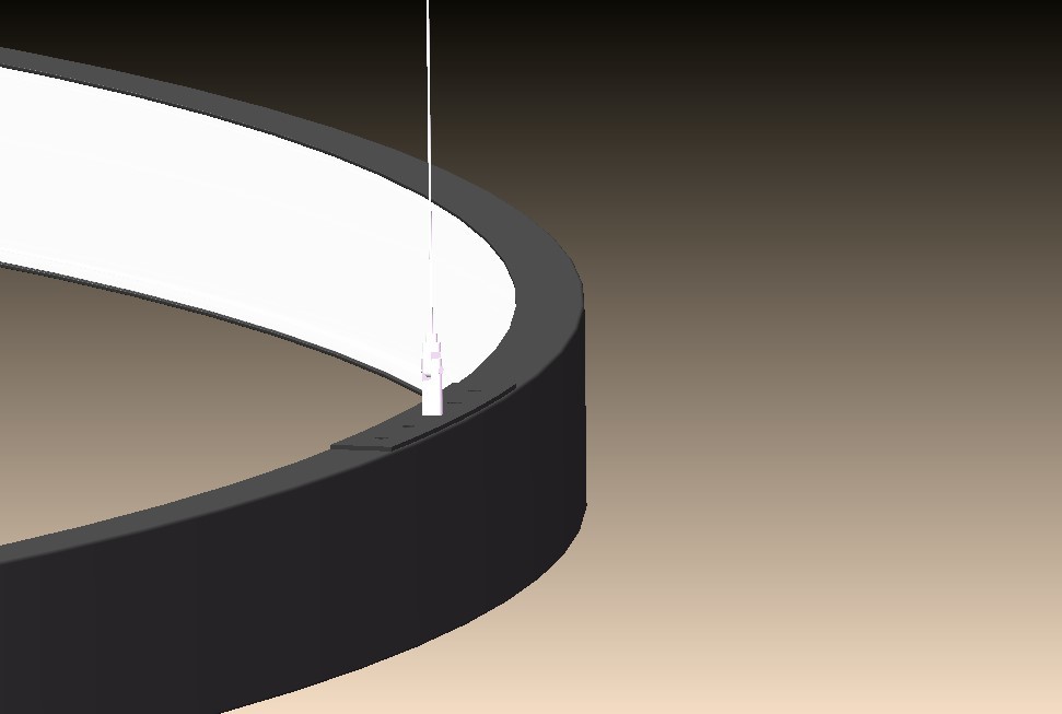 CR1200X75mm 3 Ring Led Pendant Light 5800lm Circle Pendant Lamp