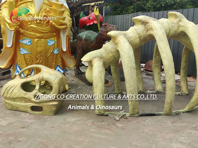 CE Jurassic Park Dinosaur Skeleton High Simulation Fiberglass Resin Dinosaur