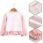 Spring Pink Color Children Girl Denim Jackets , Cute Jeans Coat For Girl