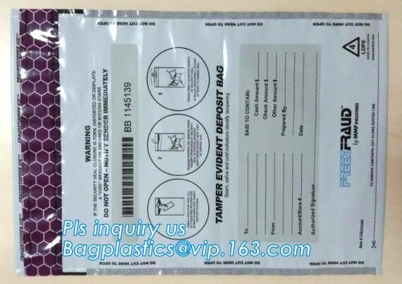 security deposit bags bank deposit bags cash deposit bags, general bank plastic deposit bags supply, Coin and Bank Note