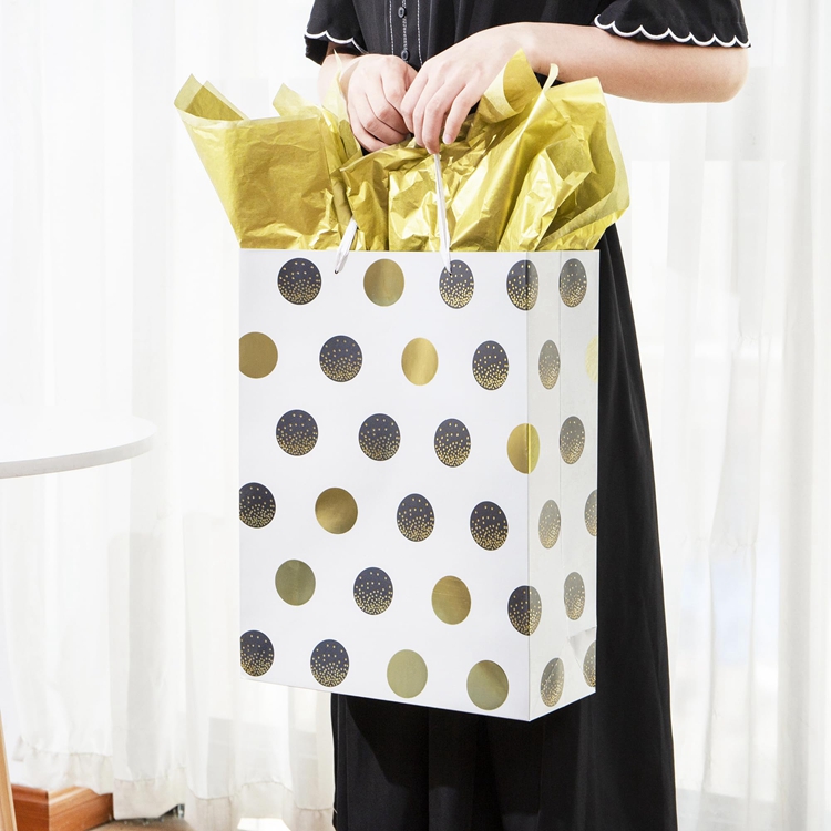 CMYK 4 Color Offset Printing Portable Store Shopping Carry Small Paper Bags For Socks