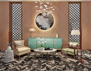 China Room Decor Interior Wallpaper 0.53*10M , Crushed Velvet Wallpaper wholesale