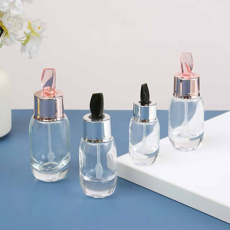 Skin Care Serum Cream Bottles 15ml 30ml 50ml Clear Green Glass Designs with Stirring Stick Customizable