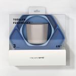 HEORSHE Non Slip Texture Hexagon Shaped Baby Plate And Bowl