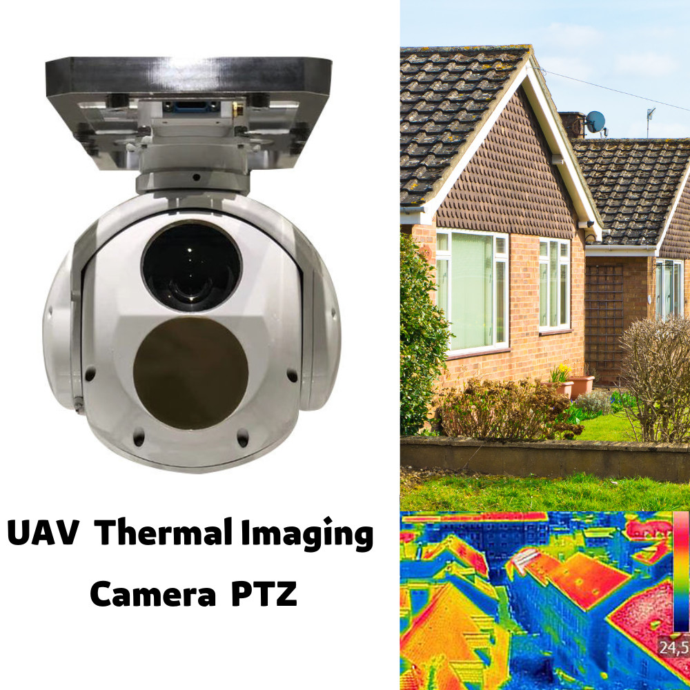 HXTS01C 15KM Target Detection Identification Drone Pods 1KG Weight 2 Axis 640X512 Thermal Resolution HXTS01C