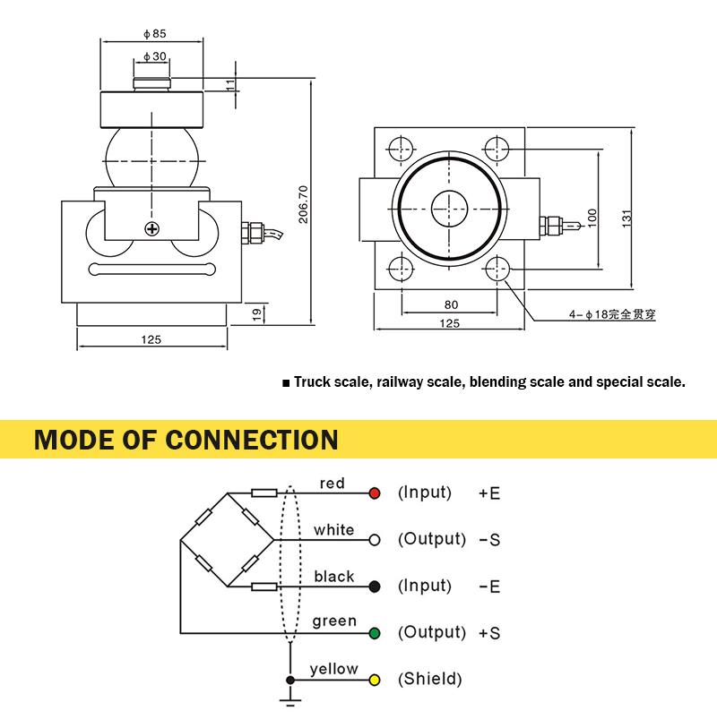 Accurate Measurement Load Cell Transmitter for Trucks 10/20/30T Digital Weight Sensor