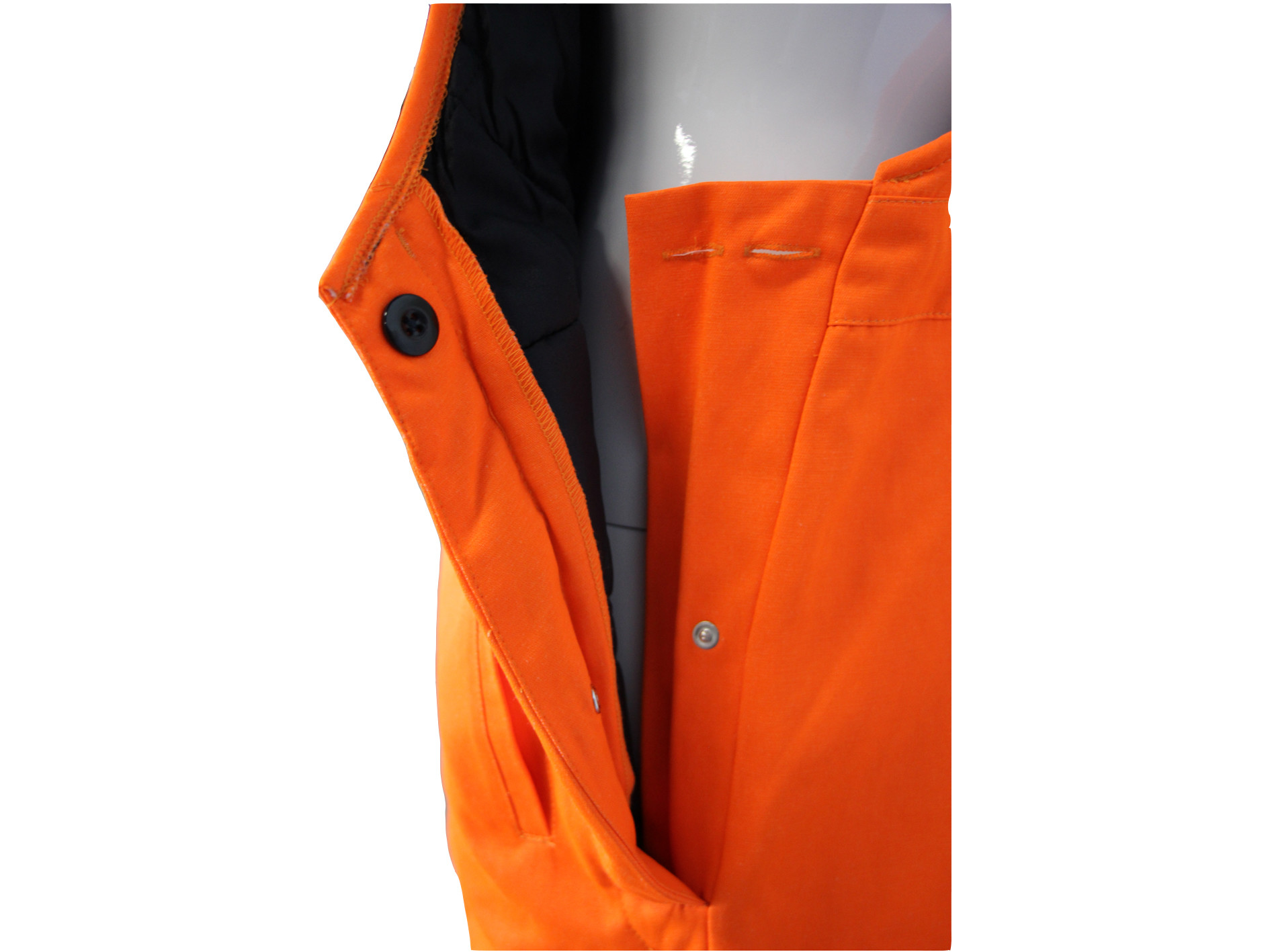 245 GSM CVC 55/45 Hi Vis Bib And Braces Overalls With 3M 9910 Silver Reflective Strips