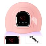 Pink Color UV LED Nail Lamp , Nail Polish Dryer Curved Half - Closed Design