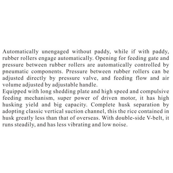 High Quality Automatic Paddy Husker Machine