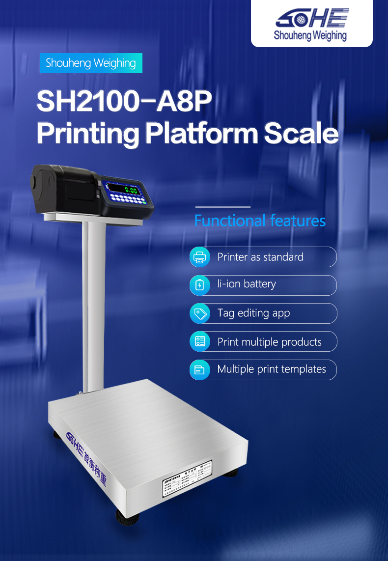 30-800kg Weighing Range A8P Printing Table Scales with ODM Support and Customized Design
