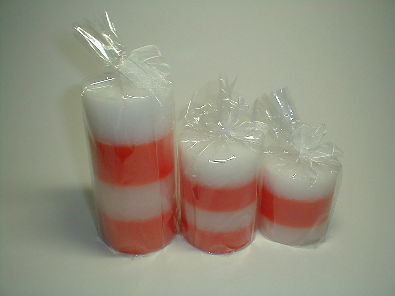 100% paraffin wax scented pillar candle with clear bag and printed label