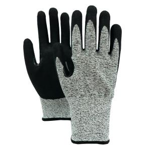 China Sandy Nitrile Coated Cut Resistant Gloves , Anti Slip Work Gloves For Construction Worker wholesale