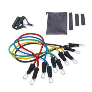 China 11Pcs Rubber Tube Loop Resistance Bands Sets For Fitness Exercise wholesale