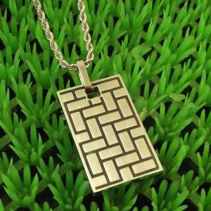 China 316L Stainless Steel Rectangle Square Shaped Necklace Pendant LPS0234 wholesale