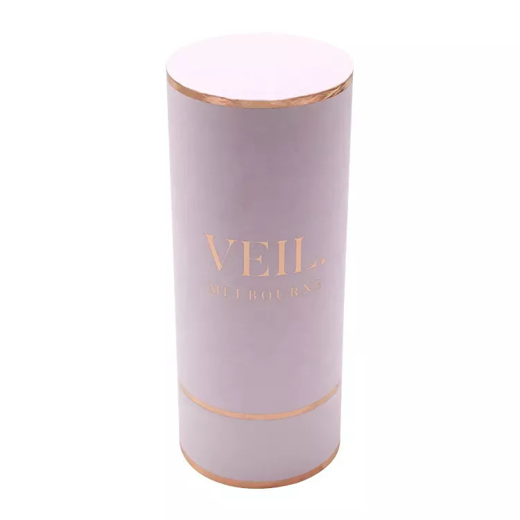 Custom Printed Logo Round Cylinder Container Eco Friendly For Apparel Veil