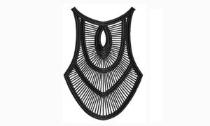 China Water soluble collar lace trims embroidery lace collar crochet collar wholesale