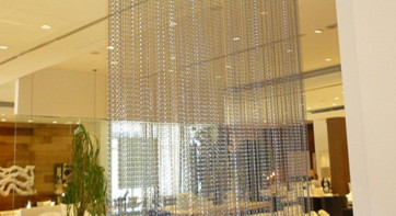 DIY Metal Drapery Chain Link Curtain Multi Color For Restaurant Interior