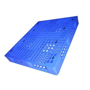 China HDPE Blue Solid Plastic Pallet 1200*1000 Euro Style Dimensionally Stable wholesale