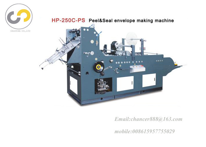 Automatic pocket envelope making machine with peel and seal, envelope gluing machine