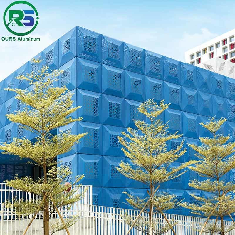 White Shaped PVDF Art Deco Wall Panels Exterior Building Decoration