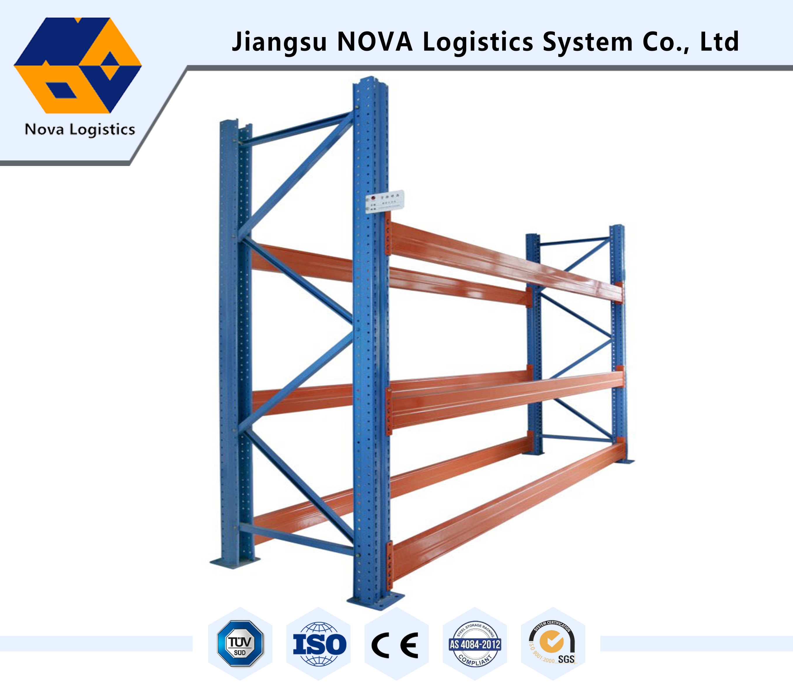 Heavy Duty Sheet Metal Pallet Warehouse Racking 1000 - 10000mm Length