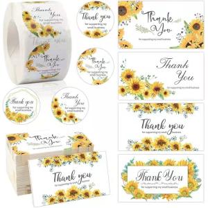 China 1.2 1.5 Inch Luxury Sticker Labels Printing Thank You Business Stickers Heart 500 Piece wholesale