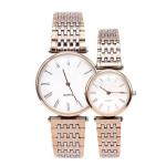 Business Fashion Alloy Lover Wrist Watches Simple Stylish Thin Couple Pair Watch