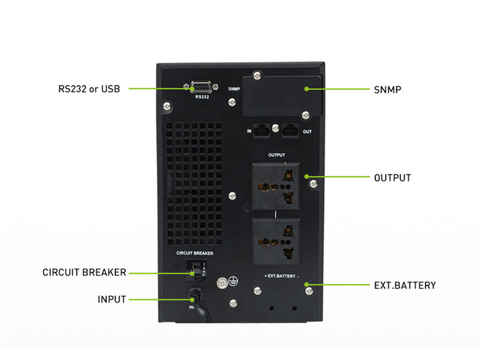 Double Conversion 10kva 9kw Short Circuit Overcurrent Protector Online Rack Mount Ups With LCD Display Panel