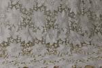 Polyester Allover Lace Fabric Peekaboo White Water Soluble Botanical Chemical