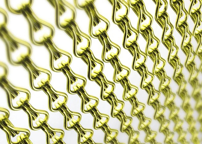 Hook Linked Decorative Aluminum Mesh Drapery Architecture Outside Designs
